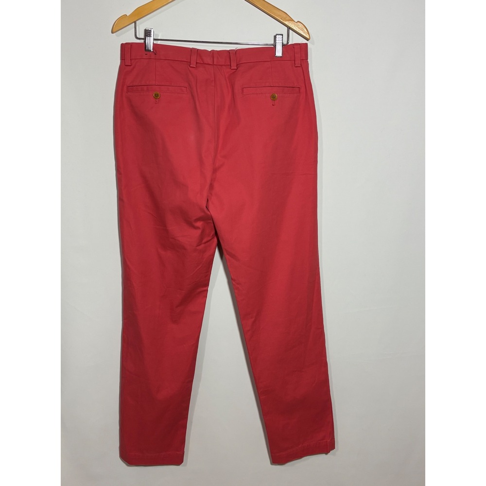 Brooks Brothers Milano Slim Fit Salmon Supima Cotton Chino Pants Mens 33x32 - Picture 3 of 12